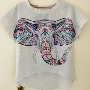 Ladies Indie Print Elephant Blouse